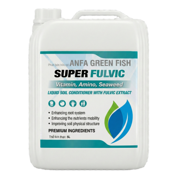 Phân Bón Hữu Cơ ANFA GREEN FISH SUPER FULVIC – Giải Pháp Cải Tạo Đất & Tăng Năng Suất Cây Trồng