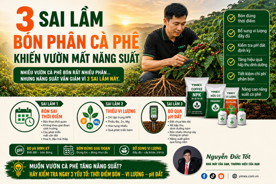 3 Sai Lầm Bón Phân Cà Phê Khiến Vườn Mất Năng Suất