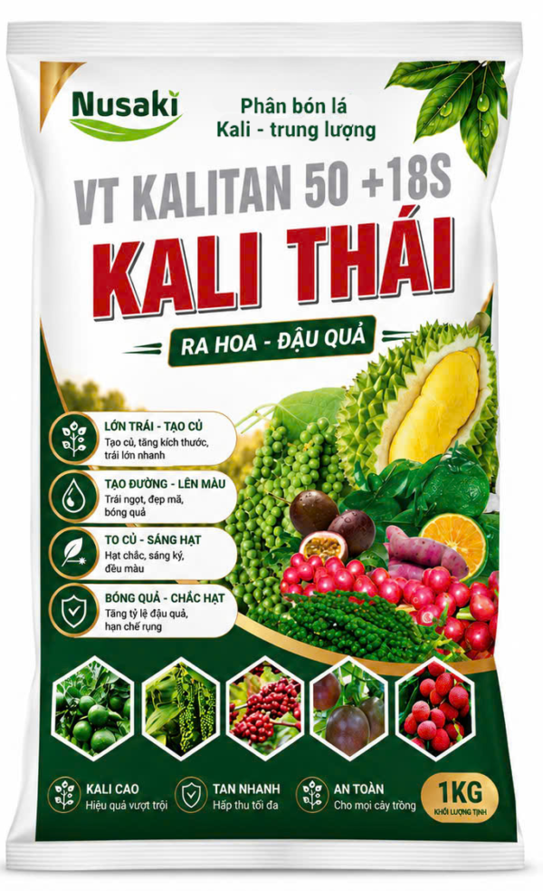 Kali Thái giúp lớn trái, tạo đường, lên màu đẹp