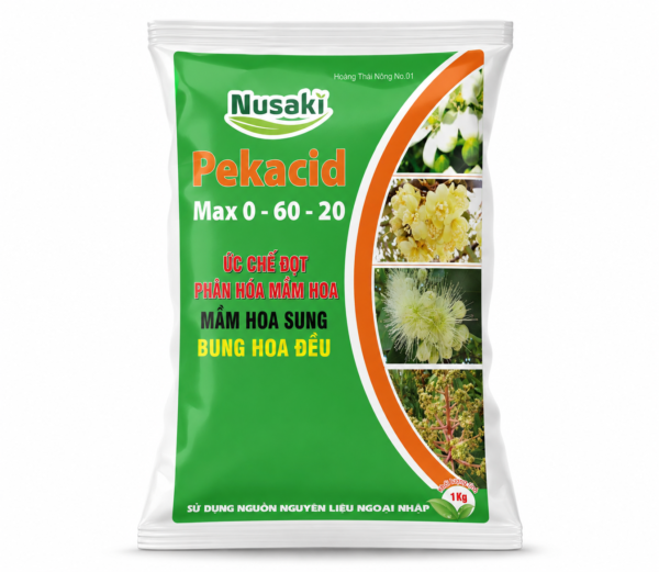 Pekacid Max 0-60-20 – Giải pháp ức chế đọt, phân hóa mầm hoa, giúp bung hoa đồng đều