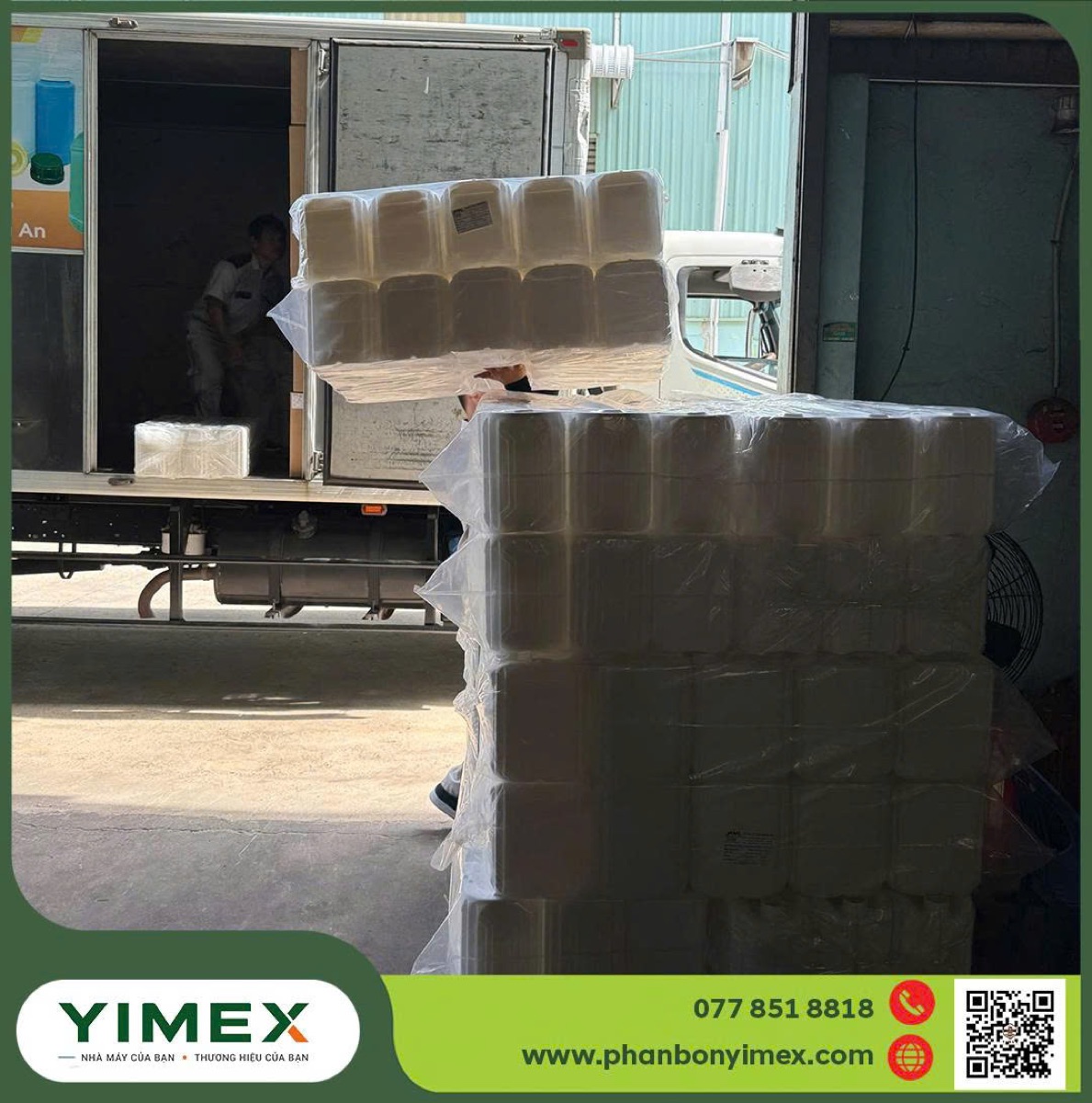 Bốc xếp, giao hàng phân bón gia công Yimex