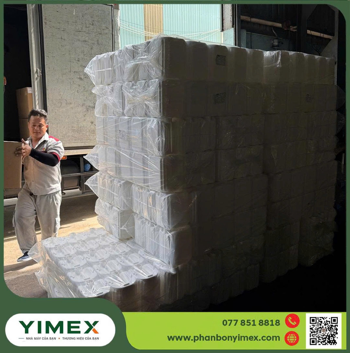 Bốc xếp, giao hàng phân bón gia công Yimex