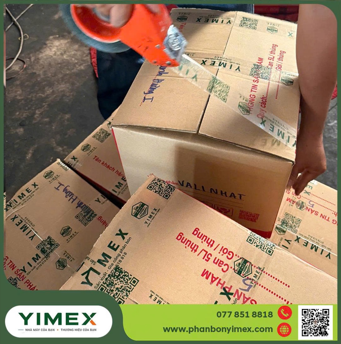 Đóng thùng, dán tem thành phẩm tại Yimex
