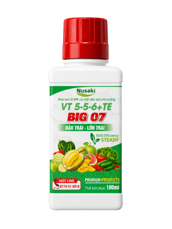 PHÂN BÓN LÁ NPK VT 5-5-6+TE BIG G7 – ĐẬU TRÁI, LỚN TRÁI