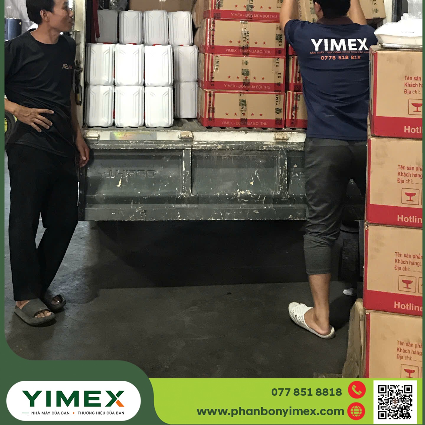 Xuất hàng phân bón gia công nhãn riêng tại Yimex