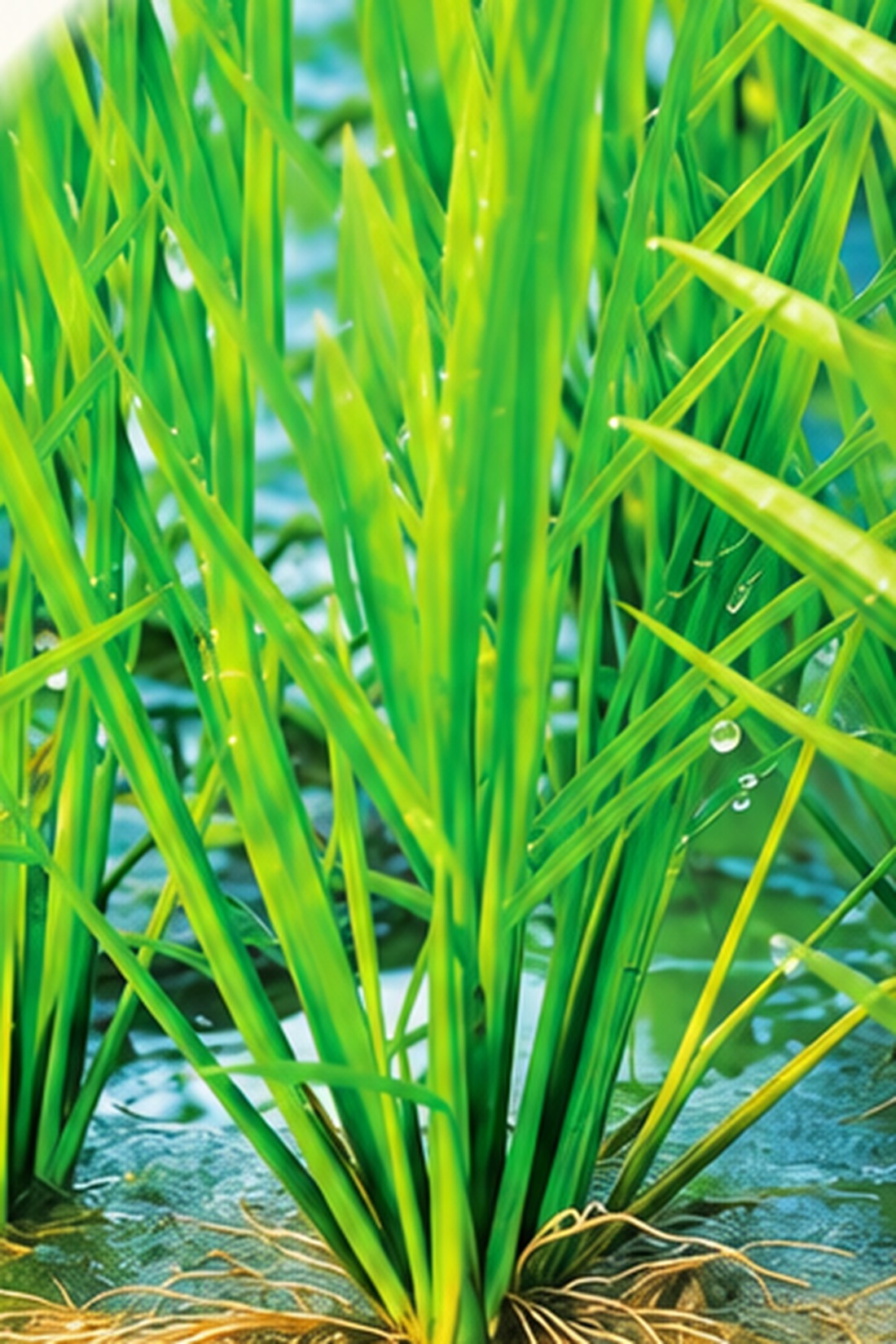 bụi lúa non giai đoạn đẻ nhánh dễ bị rầy nâu hại lúa