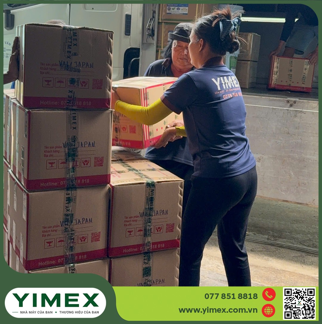 nhà máy Yimex đóng gói phân bón hữu cơ ANFA 35 OM Organic Rice