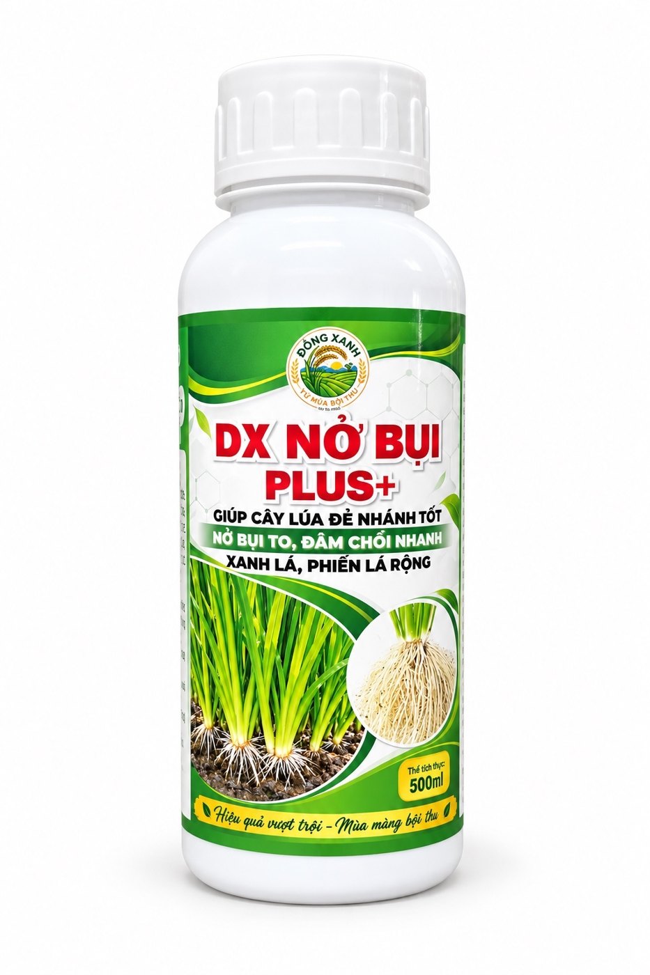 Chai DX Nở Bụi Plus 500ml phân bón hữu cơ giúp lúa đẻ nhánh, nở bụi to