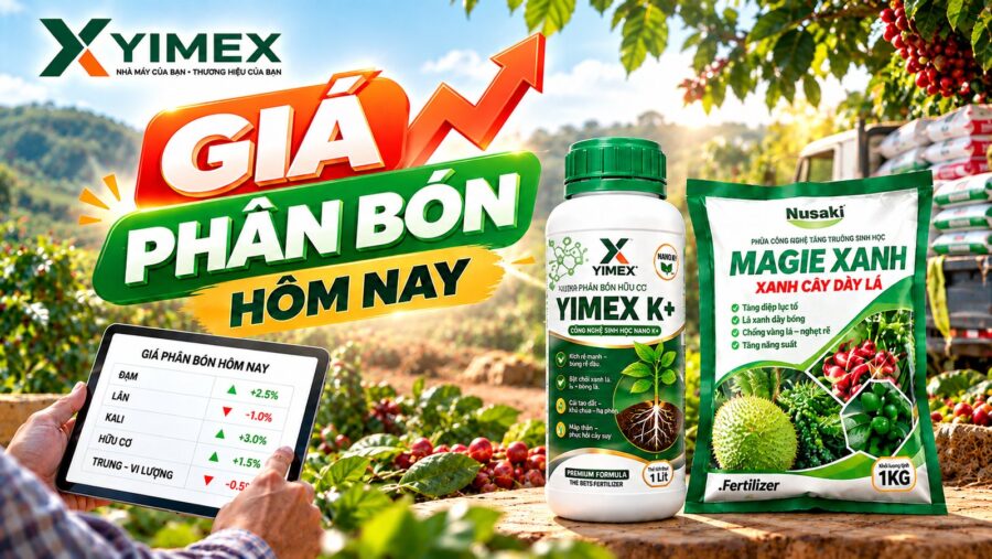 Giá phân bón hôm nay — bảng giá cập nhật cùng Yimex