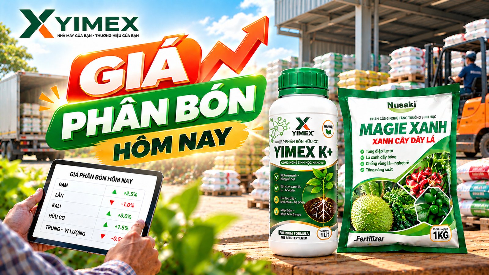 Giá phân bón thế giới hôm nay 04/10/2026 quy đổi sang giá bao trong nước